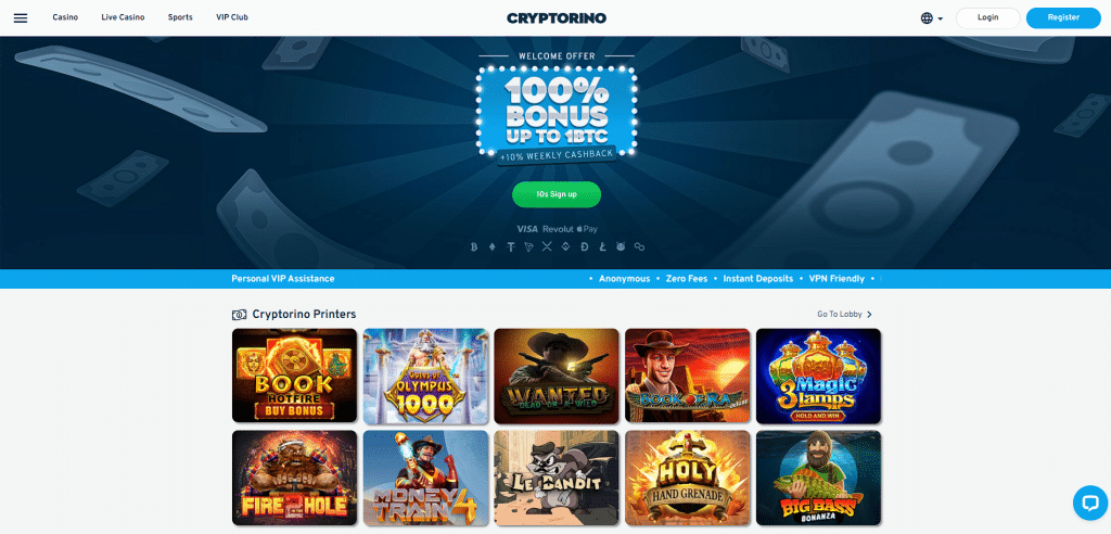 Cryptorino - crypto casinos